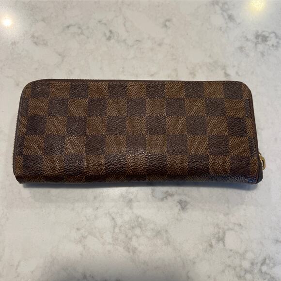 Vintage Louis Vuitton Authentic‎ Damier Ebene Clemence Zippy Wallet - Picture 2 of 12